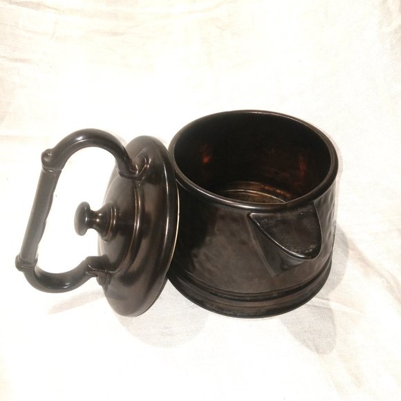 McCoy Vintage Cookie Jar Cabin Cottage Decor Rustic Bronze PotteryTeapot - Picture 7 of 8
